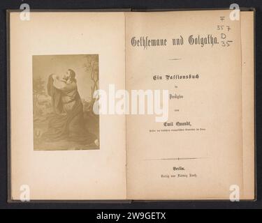 Production photographique d'une peinture, représentant le Christ à la cour de Getsémani, Anonyme, c. 1868 - en ou avant 1873 photographie support photographique impression albumen la prière du Christ dans le jardin de Gethsémani pendant la nuit Banque D'Images