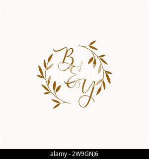 PAR conception initiale de logo de monogramme de mariage Illustration de Vecteur