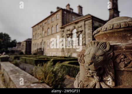 Pollok House vue latérale Paysage Pollok Country Park Glasgow Banque D'Images