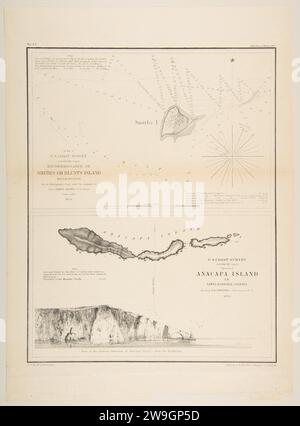 U.S. Coast Survey...reconnaissance de Smith's or Bluntt's Island, Washington / U.S. Coast Survey...Sketch of Anacapa Island in Santa Barbara Channel 1917 par James McNeill Whistler Banque D'Images