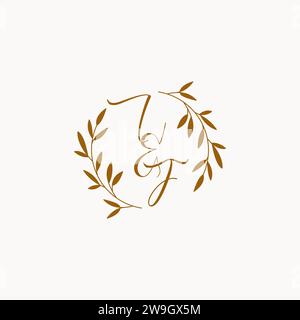 SI conception initiale de logo de monogramme de mariage Illustration de Vecteur