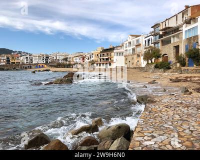 Calella de Palafrugell. Costa Brava destination de voyage. Village méditerranéen traditionnel Banque D'Images