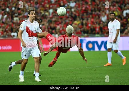 Rio, Brésil - 27 décembre 2023, match des étoiles de zico, match principal du match caritatif de Zico au stade Maracana Banque D'Images