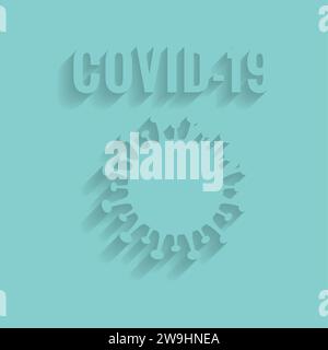 Affiche covid colorée avec des ombres Vector Illustration de Vecteur