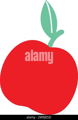 Vecteur d'icône de pomme de couleur isolée Illustration de Vecteur