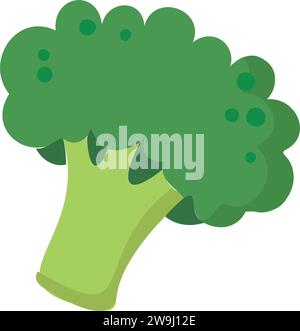 Vecteur d'icône végétale de brocoli coloré isolé Illustration de Vecteur