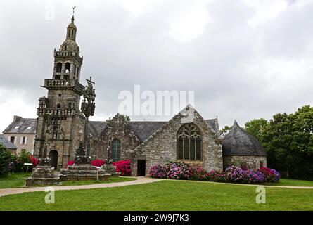 Sainte Marie du menez Hom Chapel, Plomodiern, Finistère, Bretagne, France, Europe Banque D'Images