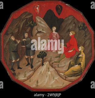 Un concours entre les bergers Alcesto et Acaten 1926 par Maître de 1416 Banque D'Images