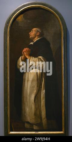 Moneta da Cremona (vers 1180-1235). Frère dominicain et inquisiteur. Portrait de la Bienheureuse Moneta da Cremona par Giuseppe Nuvolone (1619-1703), entre 1650 et 1699. Huile sur toile, 240 x 102 cm. De l'église de San Domenico, Crémone. Museo Civico Ala Ponzone. Cremona. Lombardie. Italie. Banque D'Images