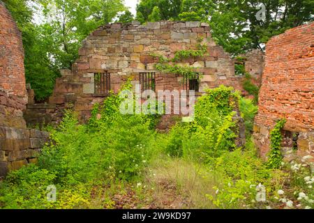 Doris Day ruine, ancienne prison & New-Gate archéologiques préserver, mine de cuivre Connecticut Banque D'Images