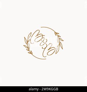 Idées de conception de logo d'initiales de mariage BB Illustration de Vecteur