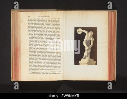 Sculpture d'un lanceur de disques à Rome, Anonyme, c. 1863 - en ou avant 1873 photographie Rome support photographique estampe d'albumen. lancer des disques Banque D'Images