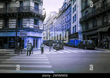 Vue de Paris dans le spectre ultraviolet Banque D'Images