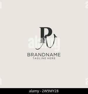 Initiales PN lettre monogramme avec style de luxe élégant. Image vectorielle de logo personnel et d'identité d'entreprise Illustration de Vecteur