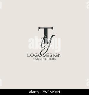 Initiales TY lettre monogramme avec style de luxe élégant. Image vectorielle de logo personnel et d'identité d'entreprise Illustration de Vecteur