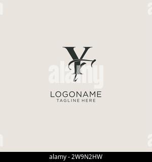 Initiales YT lettre monogramme avec style de luxe élégant. Image vectorielle de logo personnel et d'identité d'entreprise Illustration de Vecteur