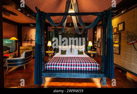 Intérieur d'une villa de luxe à Rainforest Resort à Bali Banque D'Images