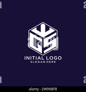 Initiales GS logo hexagone forme, graphique vectoriel de concept de conception de logo géométrique créatif Illustration de Vecteur