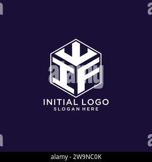 Initiales SI la forme hexagonale de logo, graphique vectoriel de concept de conception de logo géométrique créatif Illustration de Vecteur