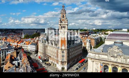 Drone photo Lille Beffroi France europe Banque D'Images