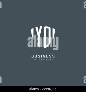 Initiales YO logo forme de garde de bouclier, graphisme vectoriel de concept de conception de logo créatif Illustration de Vecteur
