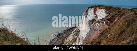 Découvrez le phare de Beachy Head, East Sussex, Royaume-Uni Banque D'Images