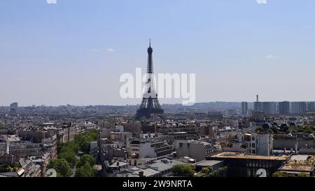 Drone photo Tour Eiffel Paris France europe Banque D'Images