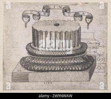 Base corinthienne, tirée de 'Speculum Romanae Magnificentiae' 1941 par Sebastiano Serlio Banque D'Images