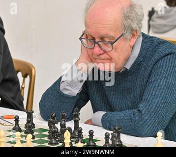 Hastings, Royaume-Uni. 29 décembre 2023. Horlock, Peter pendant le Congrès international d'échecs Caplin Hastings à Horntye Park, Hastings, East Sussex, Royaume-Uni. Crédit : LFP/Alamy Live News Banque D'Images