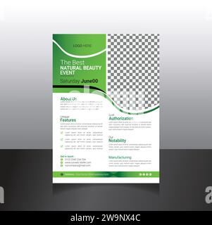 Natural Business Flyer affiche ou couverture de brochure fond de mise en page, modèle de Flyer d'entreprise d'agence et d'entreprise conception Illustration de Vecteur
