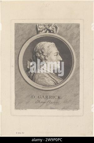 Portrait de David Garrick 1917 par Charles Nicolas Cochin II Banque D'Images