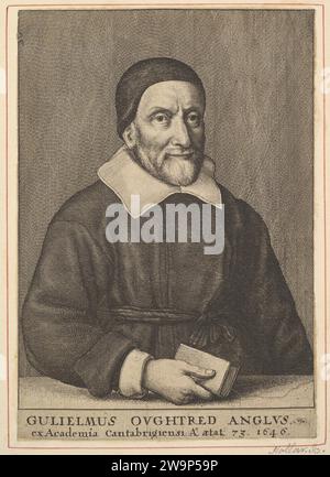 Gulielmus Oughtred Anglus (frontispice de Oughtred 'The Key of the Mathematicks New Forged and Filed', 1647) 1917 par le révérend William Oughtred Banque D'Images