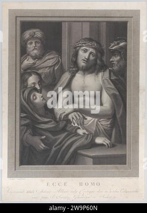 ECCE Homo, avec Ponce Pilate derrière lui à gauche, la Vierge s'évanouissant en bas à gauche, et un soldat à droite 1947 par Stephano Tofanelli Banque D'Images