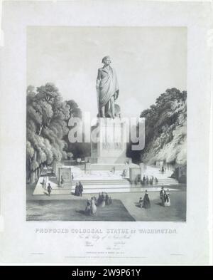 Proposition de statue colossale de George Washington pour la ville de New York 1954 par Thomas Crawford Banque D'Images