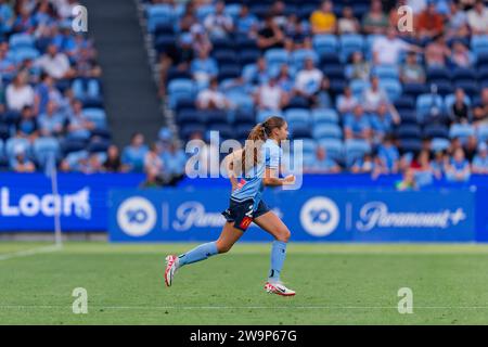 Sydney, Australie. 29 décembre 2023. Indiana dos Santos du Sydney FC en action lors du match RD10 féminin de La A-League entre le Sydney FC et Wellington au stade Allianz le 29 décembre 2023 à Sydney, Australie Credit : IOIO IMAGES/Alamy Live News Banque D'Images