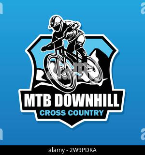 Logo Downhill Bicycle Sports Illustration de Vecteur
