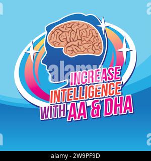 Cartoon Brain for Health Brand Feature Design Illustration de Vecteur