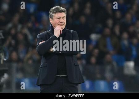 Naples, Italie, 29 décembre 2023 Walter Mazzarri de la SSC Napoli pendant la Serie A Macth entre la SSC Napoli et AC Monza Credit:Agostino Gemito/ Alamy Live News Banque D'Images