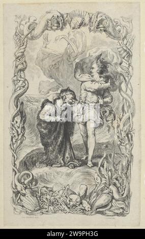 Illustration à la tempête : Caliban, Ferdinand et Ariel 1967 par Henry Courtney Selous Banque D'Images