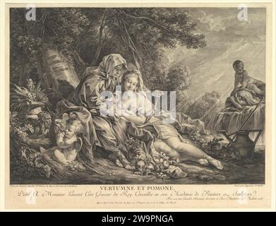 Vertumnus et Pomona 1917 par Augustin de Saint-Aubin Banque D'Images