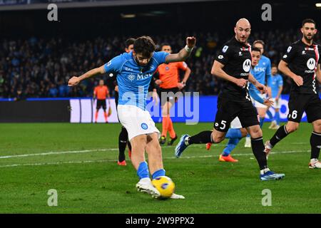 Naples, Italie. 29 décembre 2023. **** En action lors du match Serie A TIM entre SSC Napoli et AC Monza au stade Diego Armando Maradona à Naples, Italie, le 29 décembre 2023. Crédit : Nicola Ianuale/Alamy Live News Banque D'Images