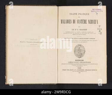 Traité pratique sur les maladies du système nerveux, Joseph Grasset, 1881 éditeur de livre : Montpellieréditeur : Paris paper. impression sur carton Banque D'Images