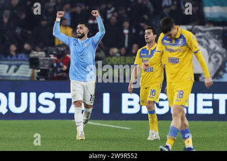 Rome, Italie. 29 décembre 2023. Taty Castellanos, du Latium, célèbre après avoir marqué 1-1 buts lors du match de football de Serie A entre SS Lazio et Frosinone Calcio le 29 décembre 2023 au Stadio Olimpico à Rome, Italie - photo Federico Proietti/DPPI crédit : DPPI Media/Alamy Live News Banque D'Images