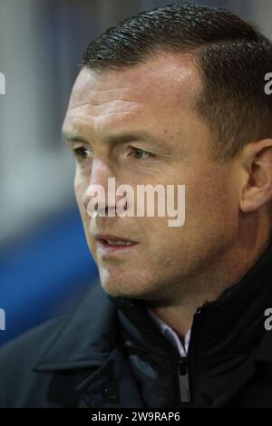 Peterborough, Royaume-Uni. 29 décembre 2023. Neill Collins (entraîneur-chef de Barnsley) lors du match Peterborough United contre Barnsley EFL League One, au Weston Homes Stadium, Peterborough, Cambridgeshire, le 29 décembre 2023. Crédit : Paul Marriott/Alamy Live News Banque D'Images