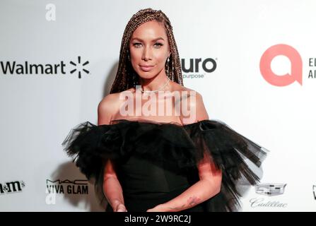 Photo de dossier datée du 09/02/20 de Leona Lewis participant à la soirée de visionnement de la Elton John AIDS Foundation tenue à West Hollywood Park, Los Angeles. Leona Lewis a été fait OBE (Officier de l'ordre de l'Empire britannique) dans la liste des honneurs du nouvel an, pour services à la musique et à la charité. Date de parution : Vendredi 29 décembre 2023. Banque D'Images