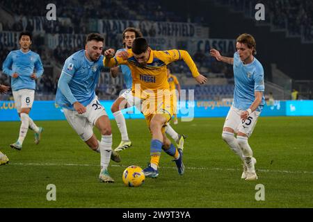 Roma, Rome, Italie. 29 décembre 2023. MATIAS SOULE pendant la journée des 18h du Championnat italien de Serie A entre S.S. Lazio VS Frosinone Calcio le 29 décembre 2023 au Stade Olympique, Rome, italie (crédit image : © Stefano d'Offizi/ZUMA Press Wire) USAGE ÉDITORIAL UNIQUEMENT! Non destiné à UN USAGE commercial ! Crédit : ZUMA Press, Inc./Alamy Live News Banque D'Images