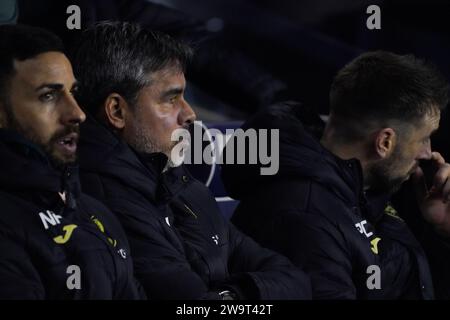 LONDRES, ANGLETERRE - DÉCEMBRE 29 : David Wagner, Manager de Norwich City lors du Sky Bet Championship match entre Millwall et Norwich City au Den le 29 décembre 2023 à Londres, Angleterre. (Photo de Dylan Hepworth/MB Media) Banque D'Images