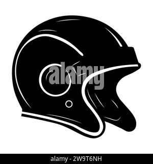 Icône vectorielle noire de casque sur fond blanc Illustration de Vecteur