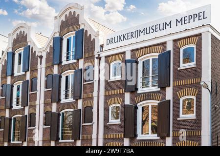 Musée de l'imprimerie dans la ville de Meppel. Banque D'Images