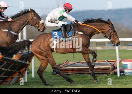 Megaudais Speed gagne à Wincanton, monté par Gavin Sheehan et entraîné par Laura Young, le 21 mars 2022 Banque D'Images